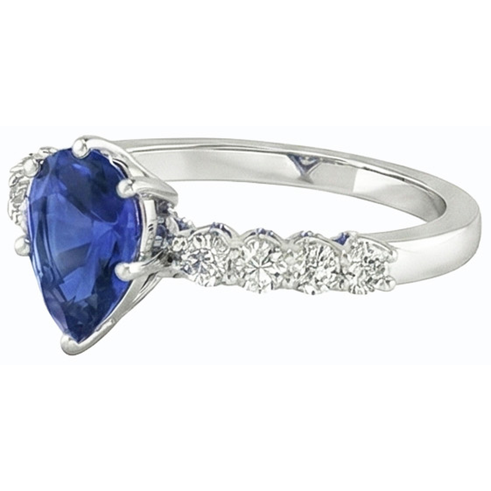 echter round diamant 3Karat ring Profilansicht