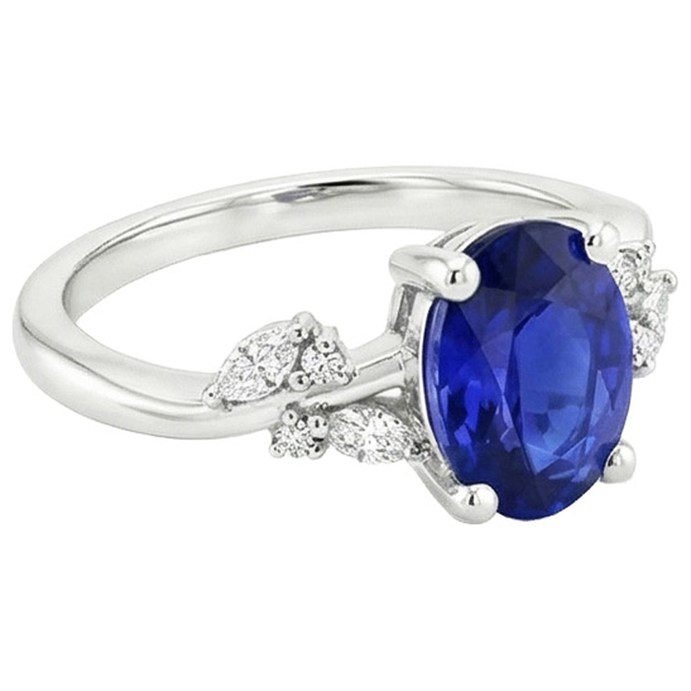 echter oval diamant 4.50Karat ring auf Weiß