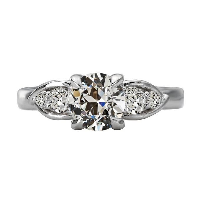 Ehering Rund Alteuropäischer Natürliche Diamant Damenschmuck 4.50 Karat
