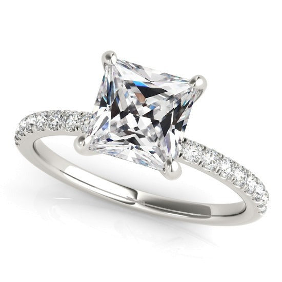 Ehering mit Akzenten Kissen Old Mine Cut Echt Diamant 6.50 Karat