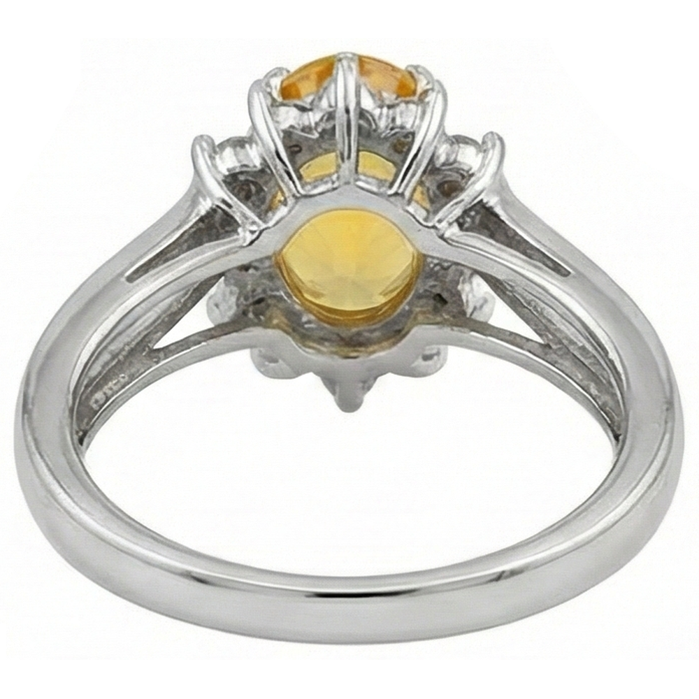 echter oval diamant 2.50Karat ring Profilansicht