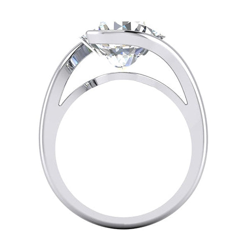 Einfache Natürlich Diamant Ring Spannung Wie Golds