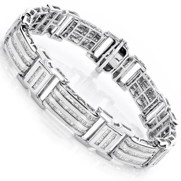 Einzigartiges Herrenarmband Baguette-Echt Diamant