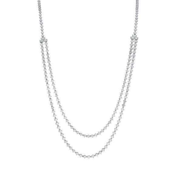 Elegante Goldkette Mit Natürliche Rundem Diamanten 5,50 ct.