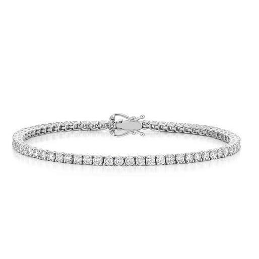 Elegantes 3 Karat funkelndes Echt Diamant-Tennisarmband