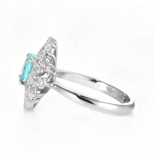 Floraler Halo Paraiba Cocktailring
