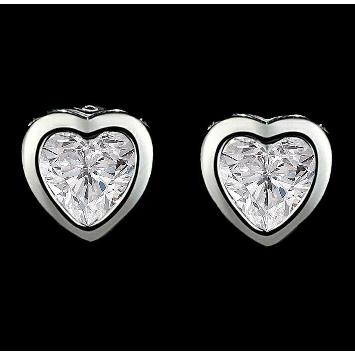 Frauen Herz Echt Aus der Erde Abgebauter Natürlicher Diamant Lünette