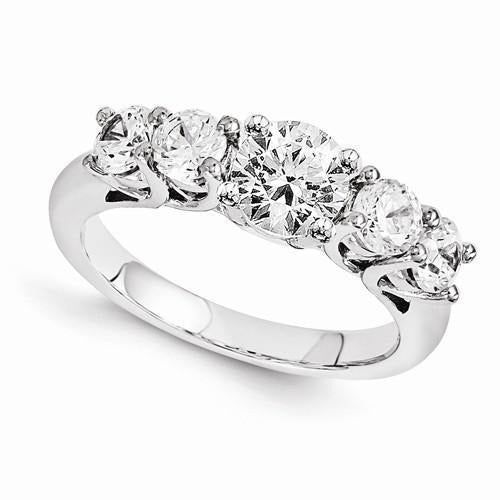 echter round diamant 2Karat ring Vorderansicht