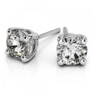 Funkelnder Rundschliff 3,40 ct Diamanten Damen Ohrstecker Weißgold 14K - harrychadent.de