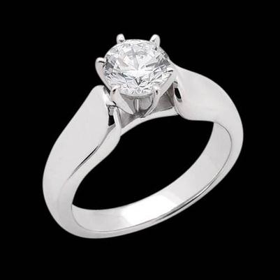 Funkelnder Echt Diamant 3 Karat Solitär-Verlobungsring