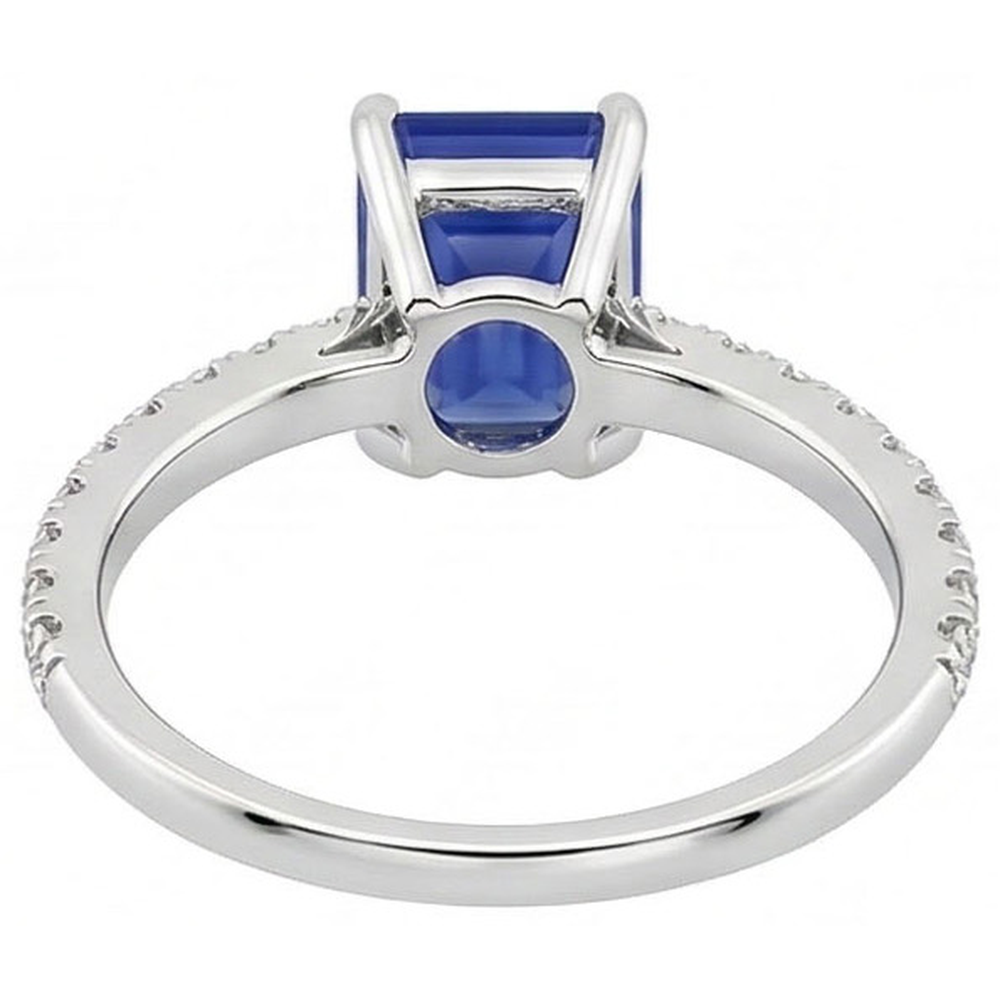 echter round diamant 2Karat ring Profilansicht