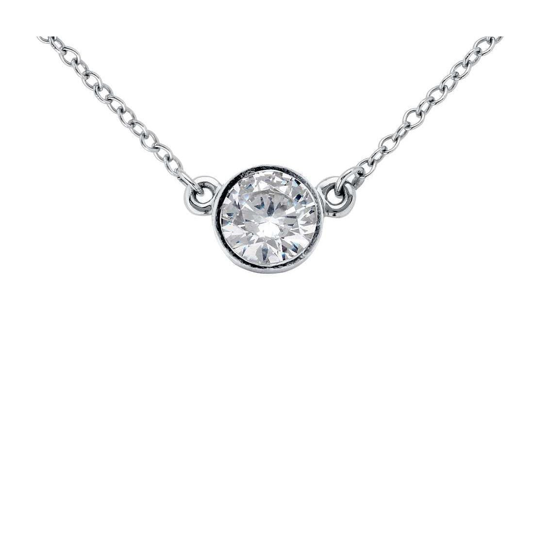 Funkelnder Solitär 1,00 ct. Natürliche Diamant-Anhänger-Halskette Weißgold 14K