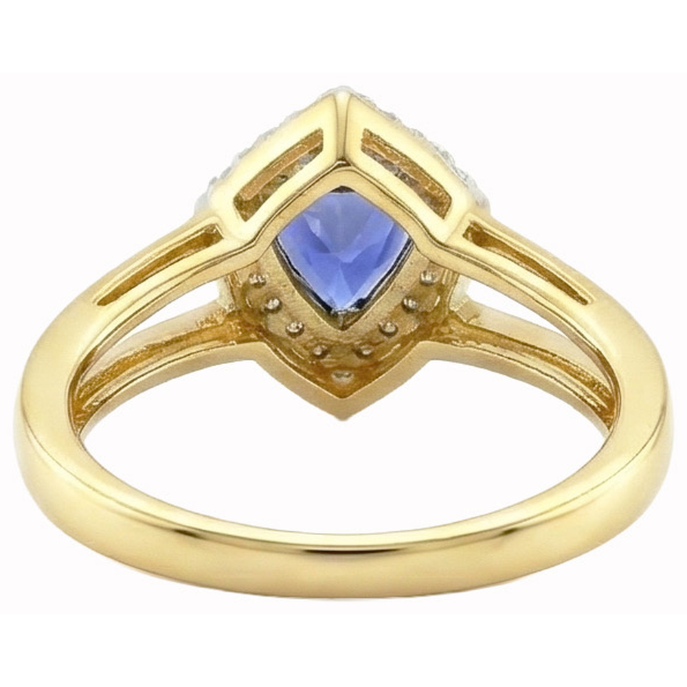 Funkelnder Sri Lanka Blue Saphir Aus der Erde Abgebauter Natürlicher Diamanten 1.51 Ct Ring