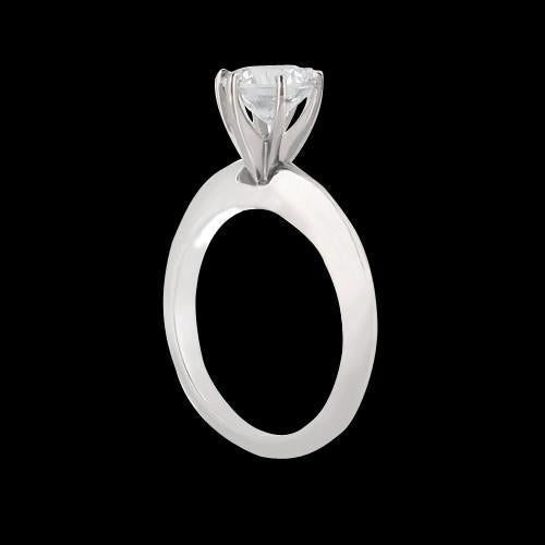 Funkelnder runder Echt Aus der Erde Abgebauter Natürlicher Diamant-Solitärring 1,50 Karat