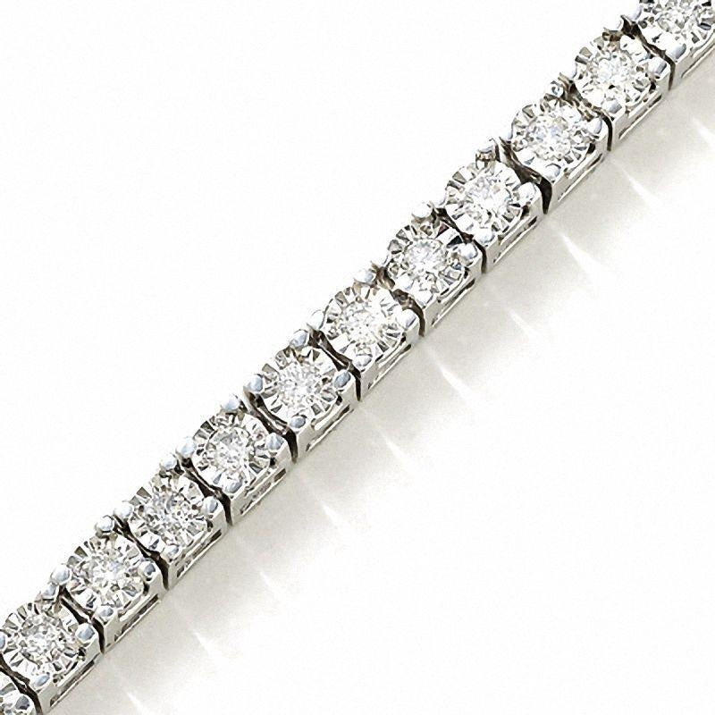 Funkelndes Rundschliff-Echt Diamant-Tennisarmband Weißgold 14K 6 Karat