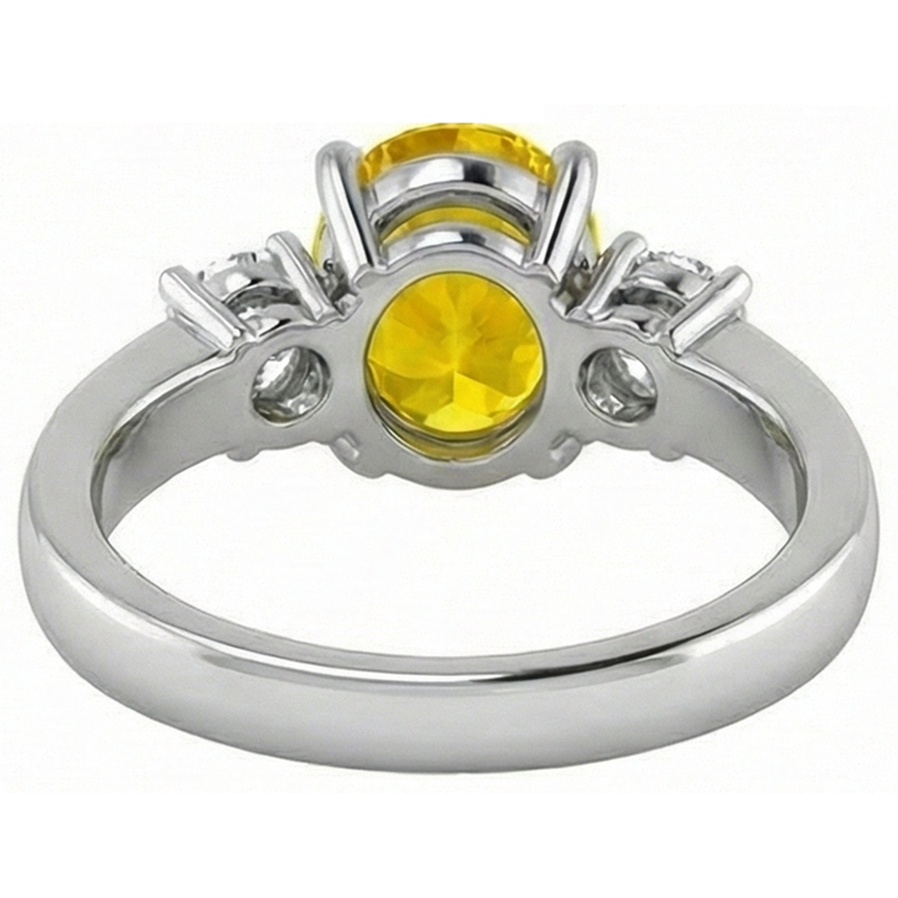 echter oval diamant 3.70Karat ring mit Diamantbesatz