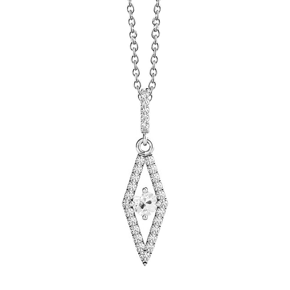 Gold 14K Echt Diamant-Anhänger rund alter Bergmann Prong Set 1.50 Karat