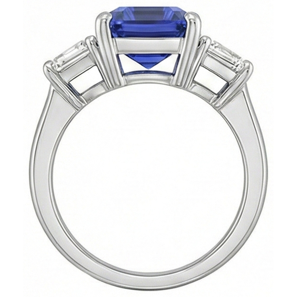 echter diamant 4Karat ring auf Weiß