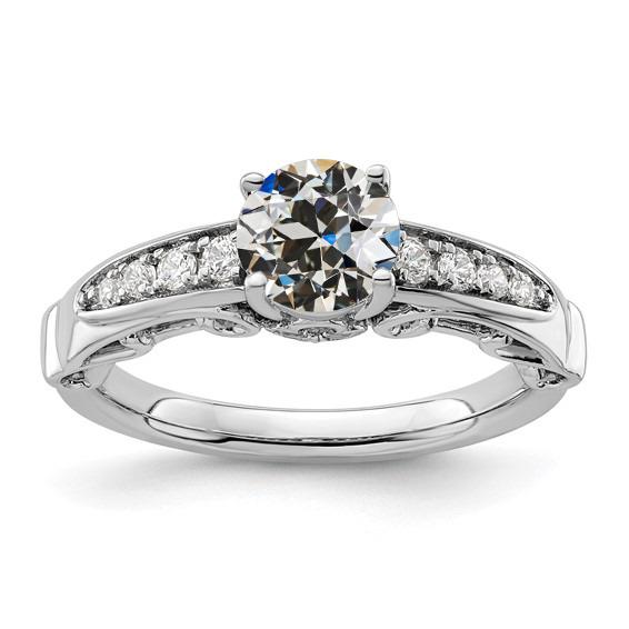Gold Damenring alter Bergmann Echt Diamant mit Akzenten Filigran 2.50 Karat