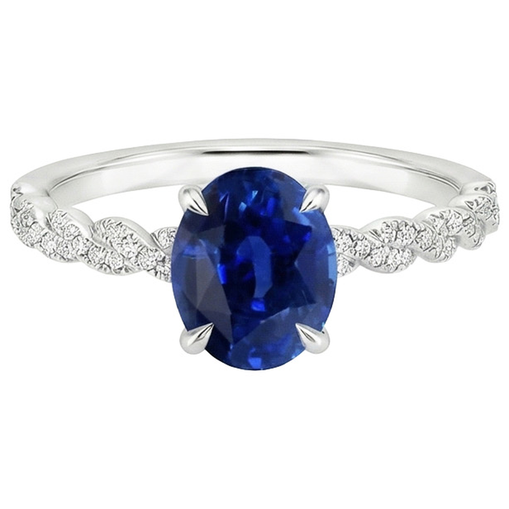 echter oval diamant 3.50Karat ring auf Weiß