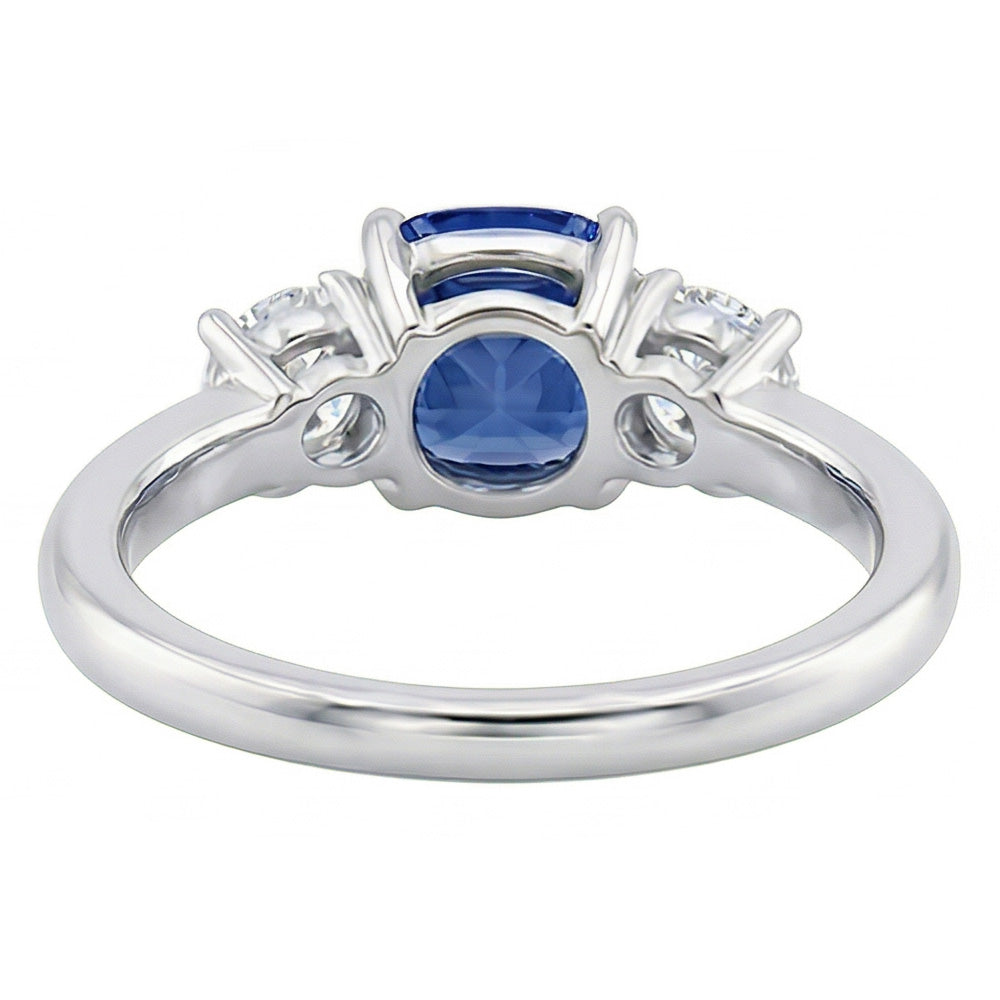 echter round diamant 1.25Karat ring auf Weiß