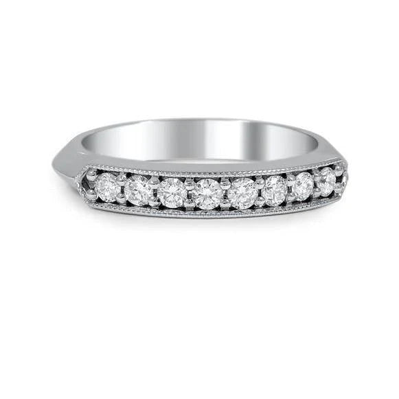 Gold Weiß 2.00 ct Funkelnde Brillante Echt Diamanten Damen-Verlobungsband