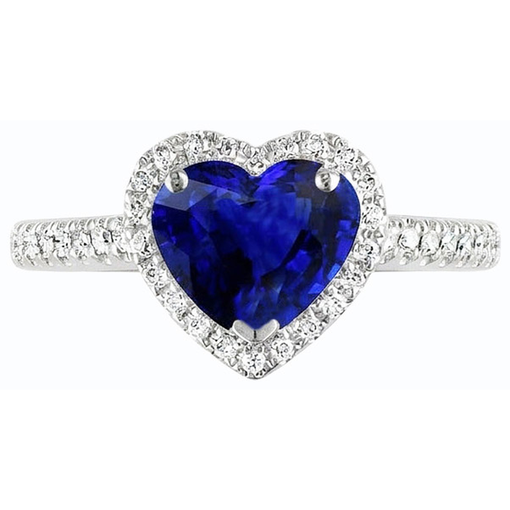 echter heart diamant 3.50Karat ring Profilansicht
