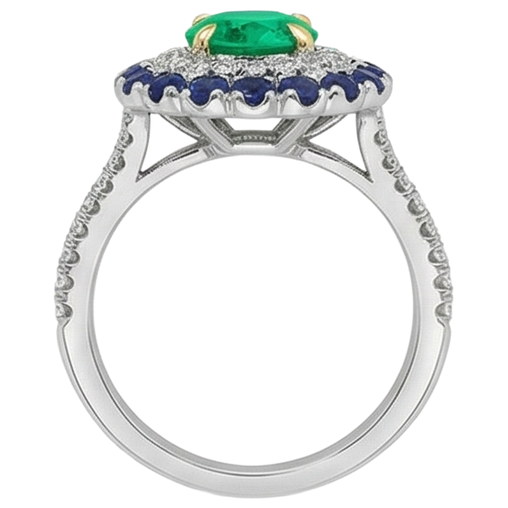 Brillanter Schmuckstein-Ring 2 Karat – Draufsicht