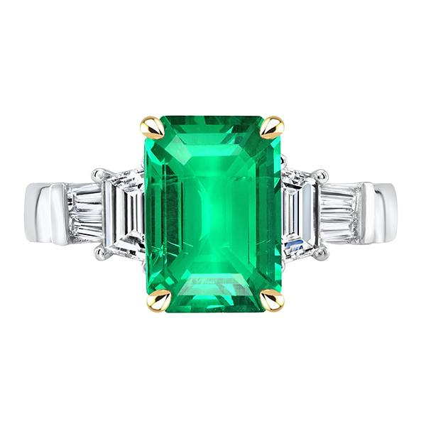Großer Grüner Smaragd Edelstein Ring Natürlicher Erdgebauter Diamant Damen Schmuck
