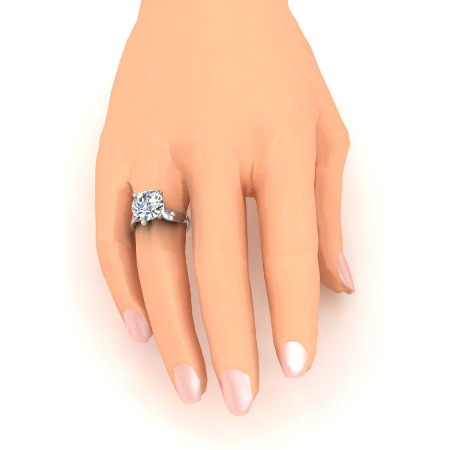 6-Karat-Solitär-Echt Diamantring