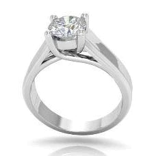 Großer Echt Diamant-Solitärring 3 ct. Weißgold 14K Schmuck