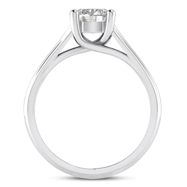 Großer Echt Diamant-Solitärring 3 ct. Weißgold 14K Schmuck