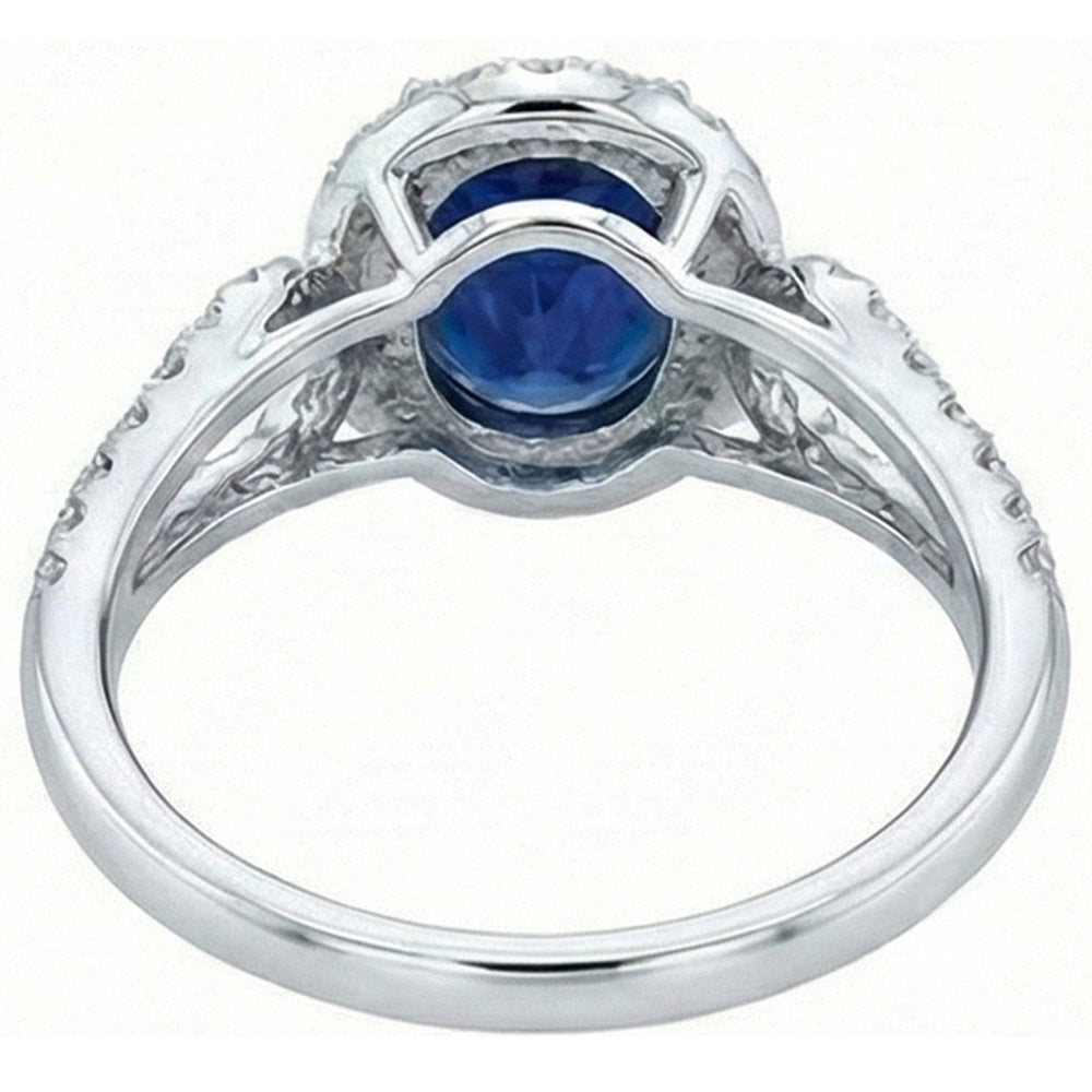echter oval diamant 5Karat ring auf Weiß