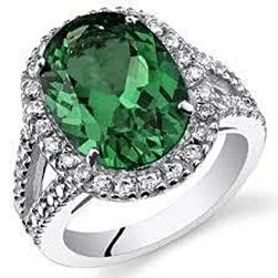 Grün Smaragd- und Diamant-Cocktailring