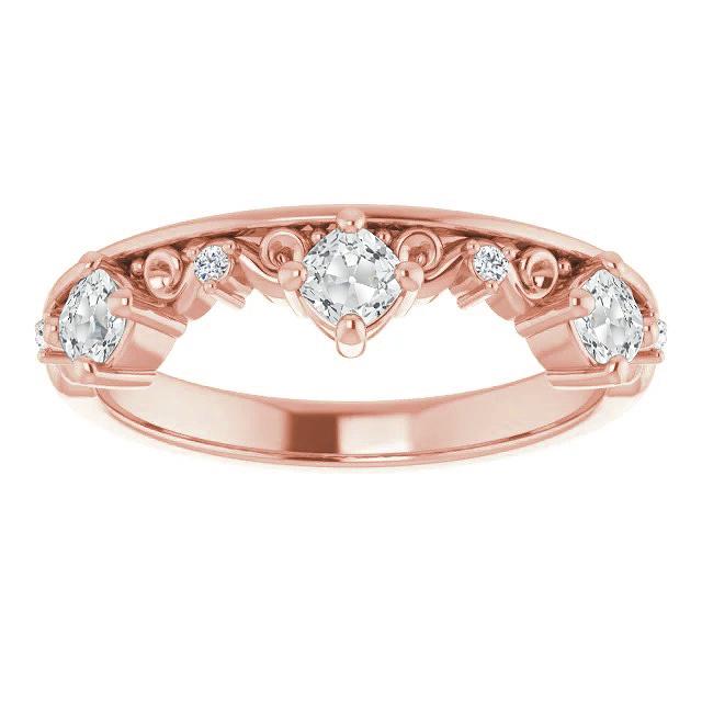 Halbe Ewigkeit Bandkissen alter Bergmann Echt Diamant Vintage Style 5 Karat