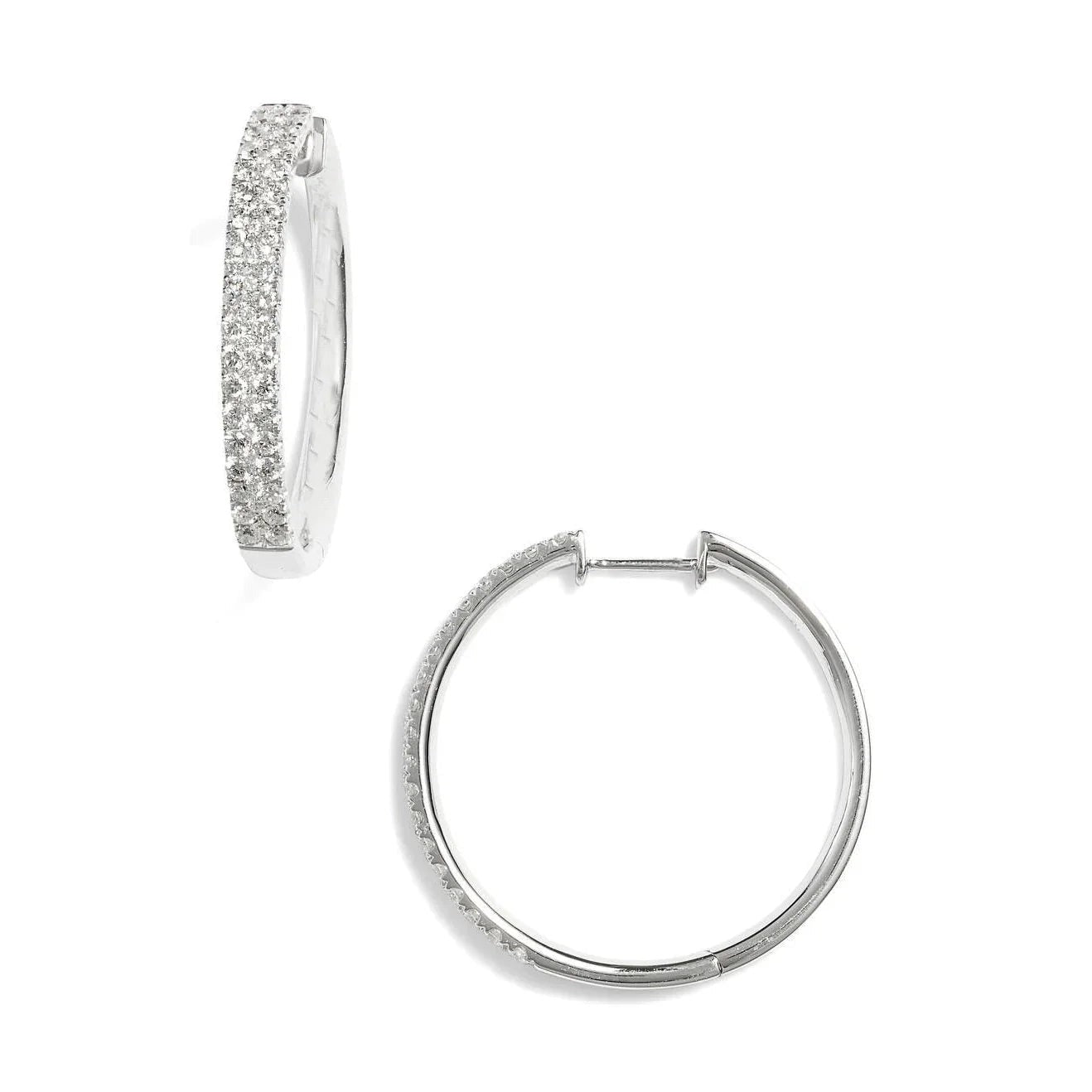 Halbe Reife Damen Echt Diamant Ohrringe