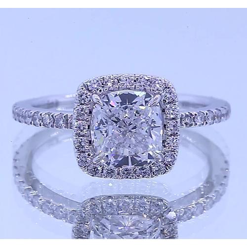 Halo 3.50 Karat Jubiläums-Ringkissen & runde Echt Diamanten
