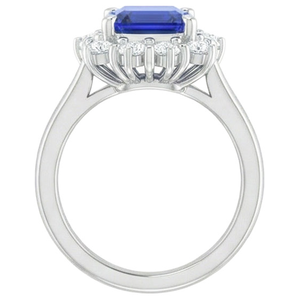 echter round diamant 8.20Karat ring auf Weiß