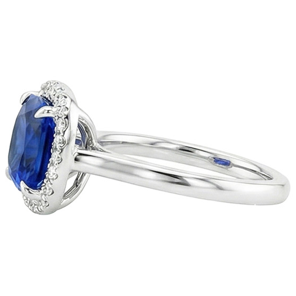 echter round diamant 2.75Karat ring auf Weiß