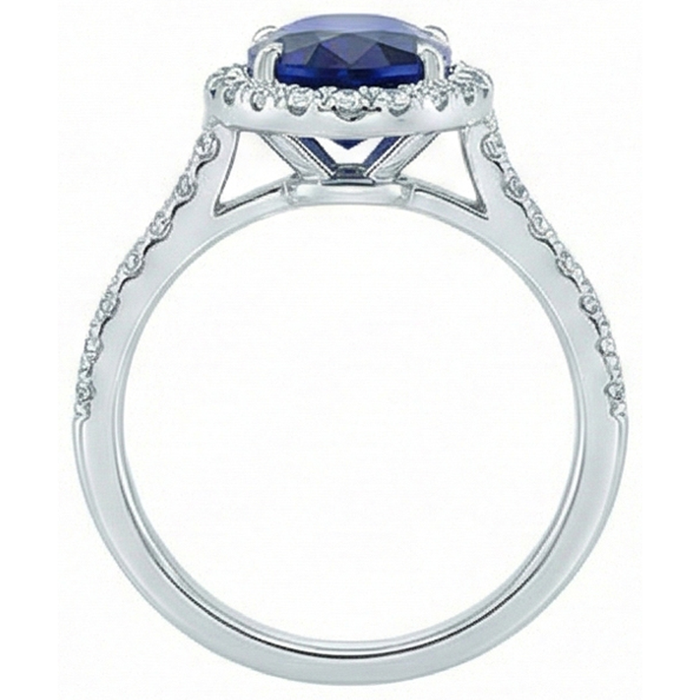 echter oval diamant 7.50Karat ring Profilansicht
