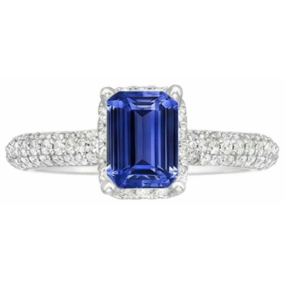 echter round diamant 3.50Karat ring auf Weiß