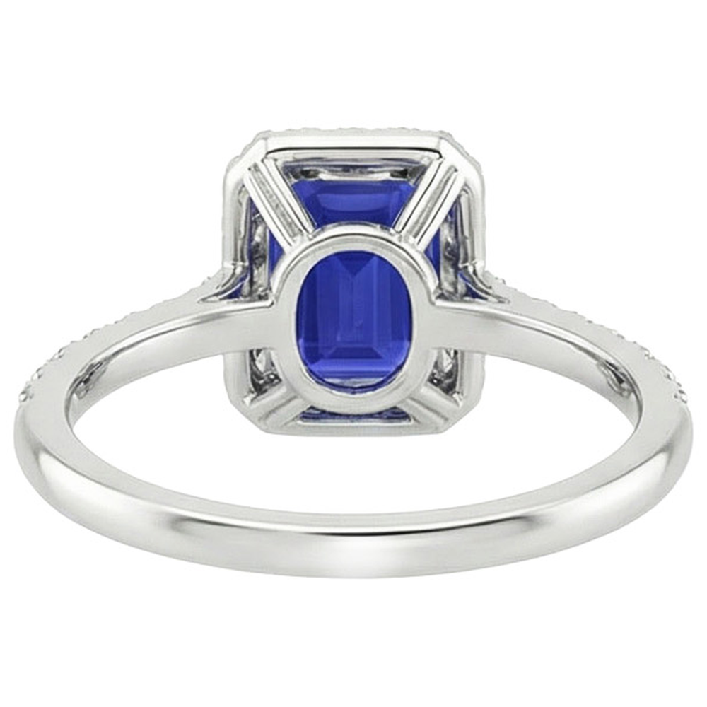 echter round diamant 4.25Karat ring Draufsicht