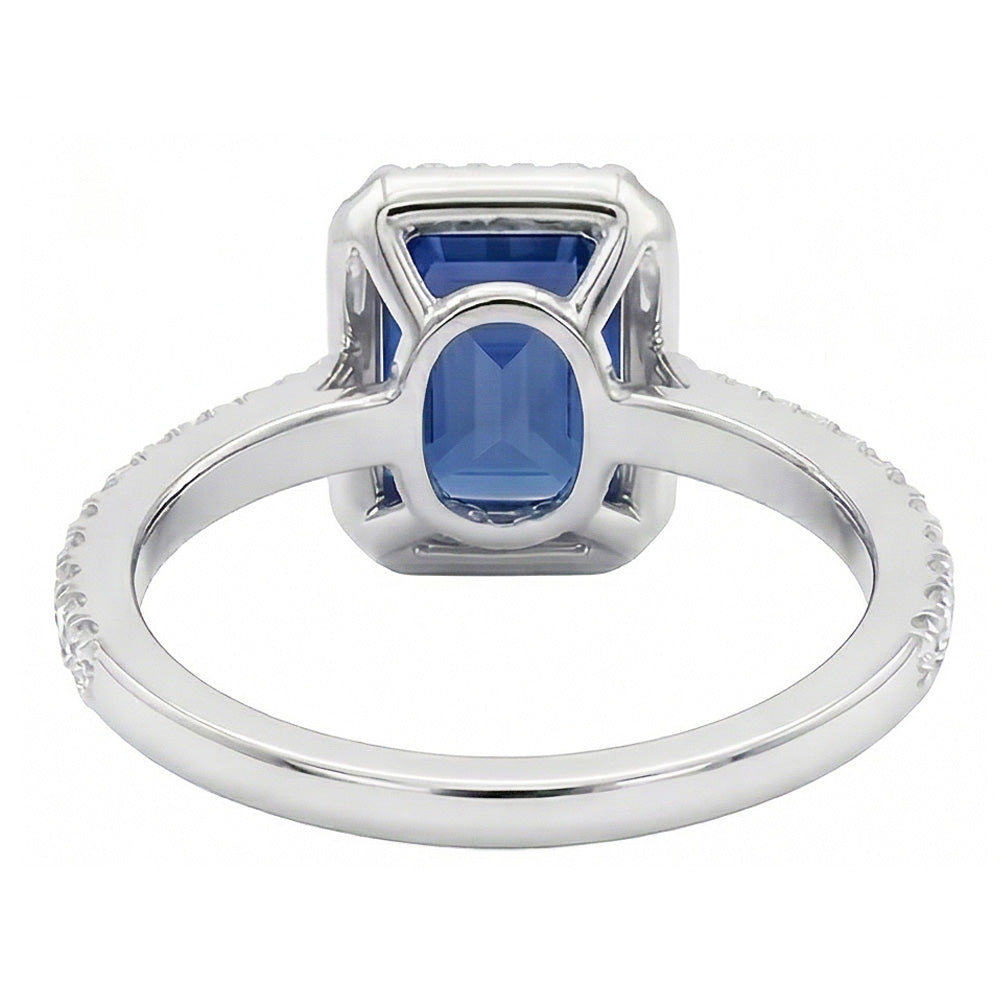 echter round diamant 3Karat ring Profilansicht
