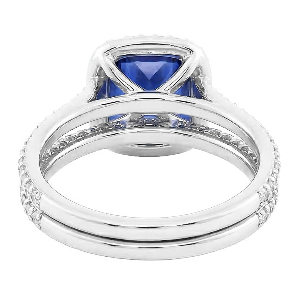echter round diamant 4.50Karat ring Profilansicht
