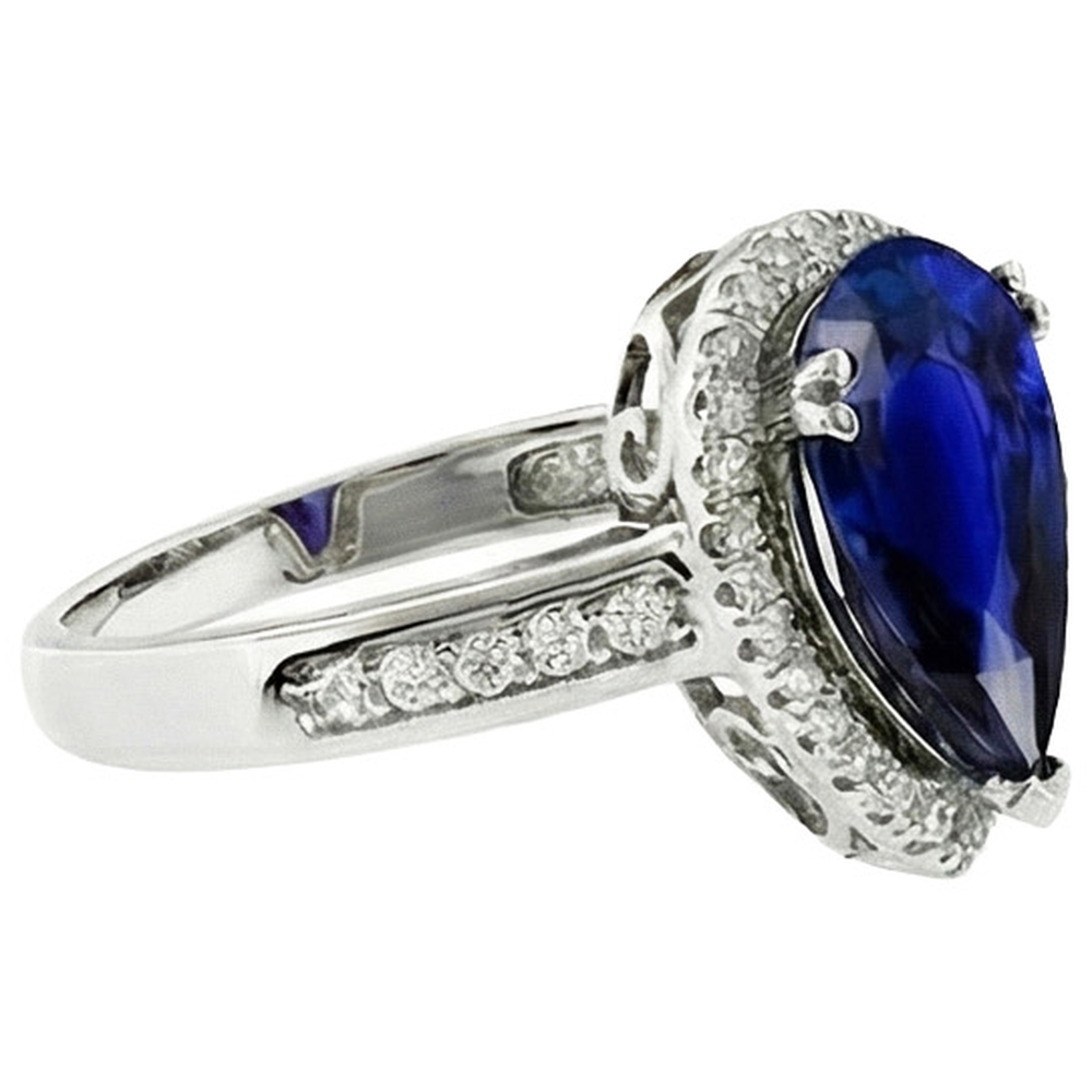 echter round diamant 3.75Karat ring auf Weiß