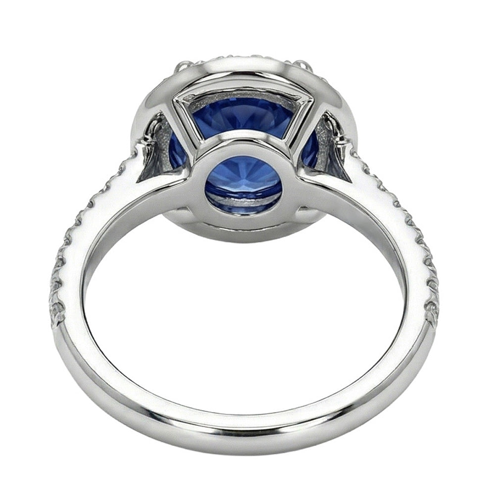 echter round diamant 2Karat ring Profilansicht
