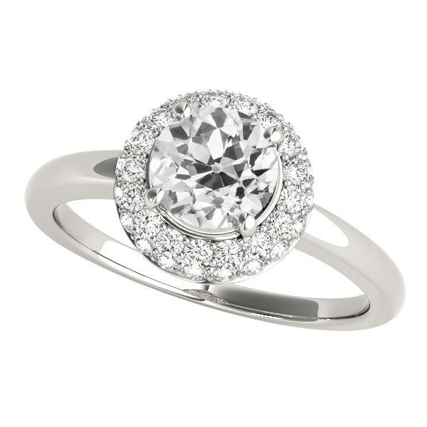 Halo Runden alter Bergmann Echt Diamantring Krappenset 3.50 Karat Schmuck