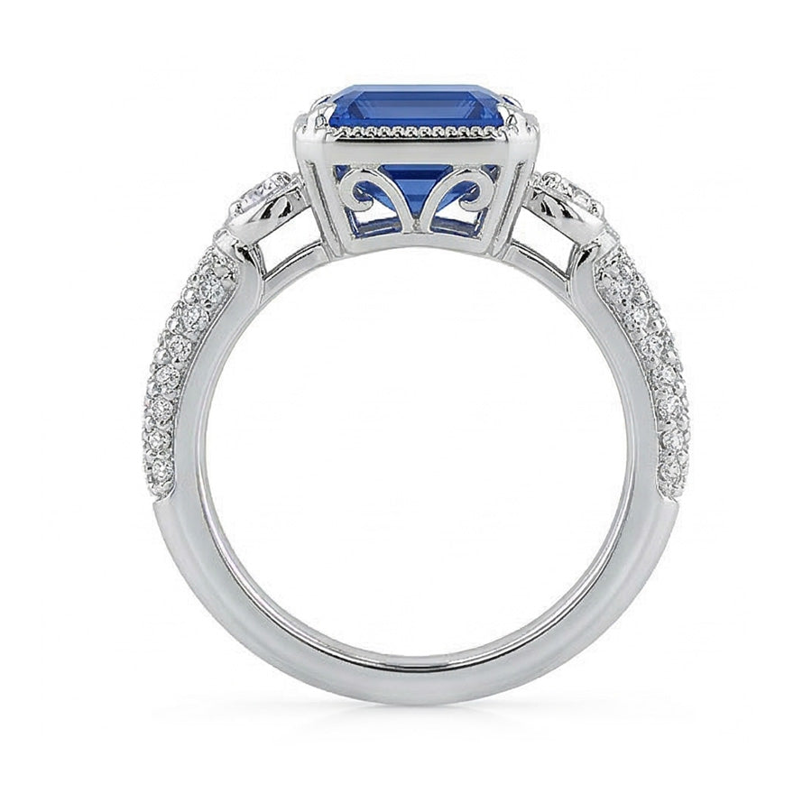 echter round diamant 4Karat ring Draufsicht