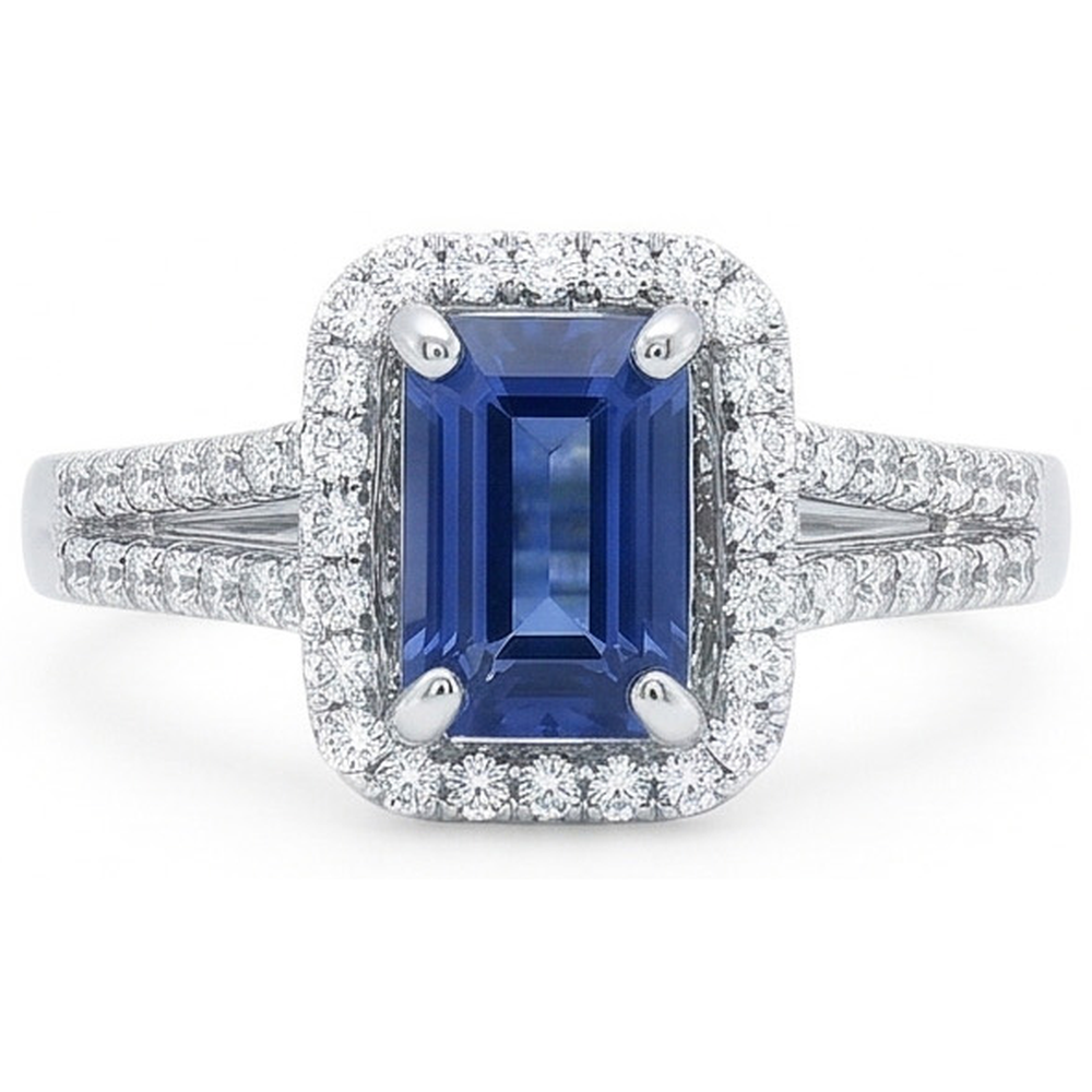 echter round diamant 4Karat ring Profilansicht
