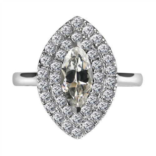 Marquise Diamant Ring in 14K Weißgold – Hauptansicht